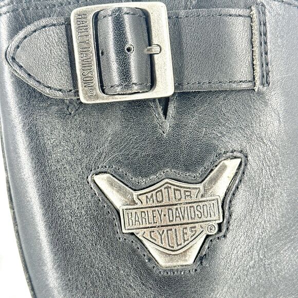 Harley Davidson Men's Black Leather Mega Conductor Motorcycle Boots Size 7.5 - Picture 13 of 16